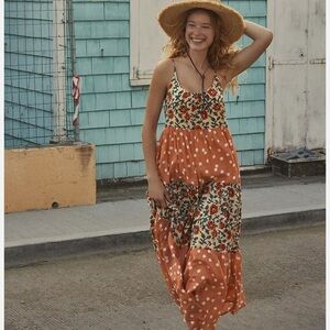 Roller Rabbit Dakota Dress Tiered Floral CottageCore Boho Size XS